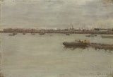 威廉·梅里特追逐1886年，灰色的一天在海湾上，艺术印刷精美的艺术复制品，墙上的艺术，id-ampst4ccb