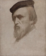 hippolyte-jean-flandrin-1853-självporträtt-konst-tryck-fin-konst-reproduktion-vägg-konst