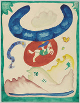 Wassily Kandinsky - 1911-design-for-the-cover-of-the-almanacder-Blaue Reiter - Art print-fine-art-reprodukčnej-wall-art-id-amra0kjko
