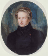 jean-dit-le-romain-alaux-1825-victor-of-portrait-hugo-backdrop-of-notre-dame-de-reims-art-print-fine-art-reproduction-wall-art