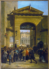 alfred-decaen-1871-playing a-telegram-to-mayor-of-the-ix-arrondissement-6-rue-drouot-19-january-1871-art-print-fine-art-reproduction-wall-art