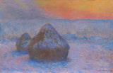 claude-monet-1891-stacks-of-wheat-sunset-snow-effect-art-print-fine-art-reproduktion-wall-art-id-amtizoh99