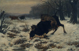 otto-von-thoren-1872-uma-vaca-é-atacada-por-lobos-impressão-de-arte-reprodução-de-belas-artes-arte-de-parede-id-amtsw62hj