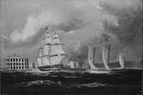 未知的 1850 年海湾和港口从近堡城堡威廉艺术印刷精美艺术复制墙艺术 ID amtv8b6sg