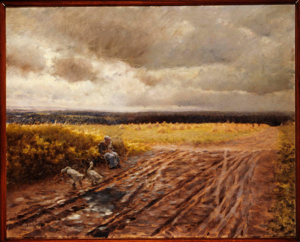 giuseppe-de-nittis-1884-the-goose-girl-art-print-fine-art-reproduction-wall-art