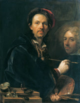 johann-kupetzky-1709-autoportret-na-sztalugach-reprodukcja-dzieł sztuki-reprodukcja-ścienna-art-id-amw9rwei7