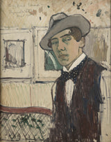 raymond-mcintyre-1915-auto-retrato-arte-impressão-reprodução de belas artes-arte de parede-id-amwmiurhv