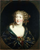 ecole-francaise-1670-portret-marije-terezije-avstrijske-1638-1683-kraljica-francoske-umetnostni-tisk-likovne-reprodukcije-stenske-umetnosti