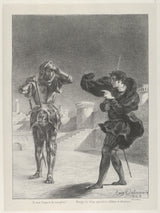 尤金·德拉克鲁瓦（Eugene-Delacroix）1843年，幽灵在露台上打印出精美的艺术复制品-艺术墙-amwyuiwxz