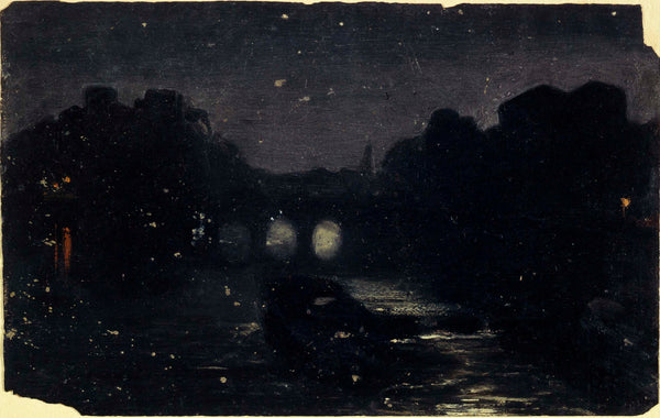 charles-emile-cuisin-1870-night-effect-on-the-banks-of-the-seine-art-print-fine-art-reproduction-wall-art