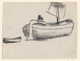 leo-gestel-1891-素描日記與一艘船與船上的一個人藝術印刷精美藝術複製品牆壁藝術 id-amyz1zf22