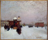लुइगी-लोइर-1900-पोर्टे-मैलॉट-बर्फ-प्रभाव-रात-कला-प्रिंट-ललित-कला-पुनरुत्पादन-दीवार-कला