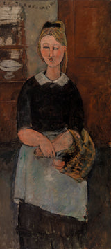 Амедео-Модільяні-1915-мила-домогосподарка-красива-домогосподарка-мистецтво-друк