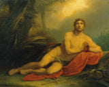 弗里德里希·海因里希·富格1814年约翰·约翰在沙漠中的艺术打印精美的艺术复制墙艺术ID-an105dxvr