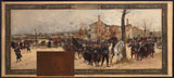 勒内·约瑟夫·吉尔伯特（Rene-Joseph-Gilbert）1889年为巴黎市长办公室的素描画，外部防御艺术印刷了精美的艺术复制品墙艺术