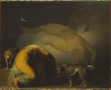 nicolai-abildgaard-1794，他的母亲从波斯艺术印刷精美的艺术复制品墙上收到了他的母亲的小精灵精神。an43t0sdn