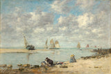 eugene-boudin-1876-lavandière-près-de-trouville-art-print-fine-art-reproduction-wall-art-id-an5yga4dz