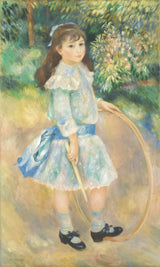 皮埃爾·奧古斯特·雷諾阿-1885-帶箍的女孩藝術印刷精美藝術複製品牆藝術 id-an652x2qz