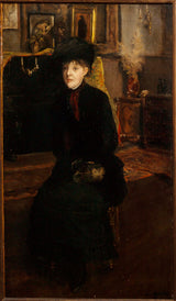 雅克·埃米爾·布蘭奇-1885 年-瑪麗·卡薩特的肖像-1845-1926 年-畫家藝術印刷品美術複製品牆壁藝術