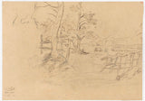約瑟夫-以色列-1834-草地-樹木和柵欄藝術印刷精美藝術複製品牆藝術 id-an6w39zzp
