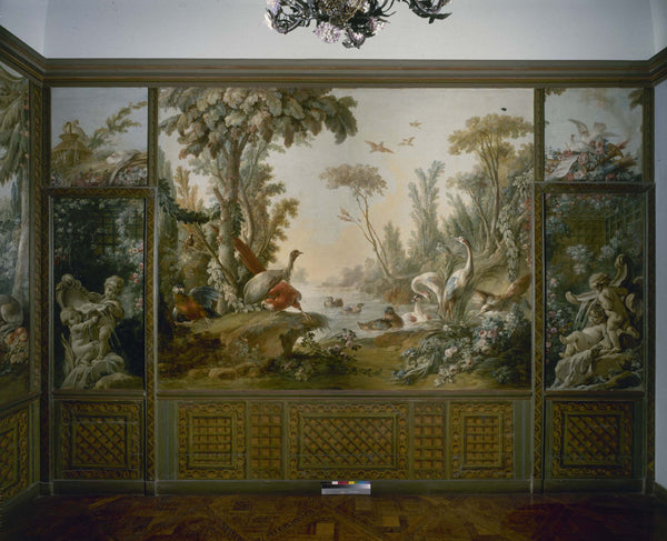 jean-baptiste-dit-lancien-huet-1765-landscape-with-waders-art-print-fine-art-reproduction-wall-art