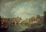 Уилям-Marlow-1768 най-старата Ouse-мост Йорк арт-печатащата фино арт-възпроизвеждане стена на техниката-ID-an7yg61tu