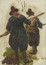 petrus-van-der-velden-1873-two-marken-bargemen-art-print-fine-art-reproducción-wall-art-id-an8crc5mf