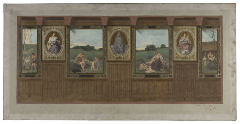 edouard-michel-lancon-1884-sketch-for-the-20th-district-of-the-town-hall-love-fidelity-maternal-tenderness-family-maternal-affection-filial-love-art-print-fine-art-reproduction-wall-art