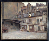 Victor-Marec-1898-dziedziniec-zajazdu-podwórza-białego-konia-mazet-sztuka-uliczna-druk-reprodukcja-dzieł-sztuki-sztuka-ścienna