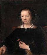 უილემ-დროსტი-1656-ახალგაზრდა-ქალი-მიხაკით-ხელოვნება-პრინტი-სახვითი-ხელოვნება-რეპროდუქცია-კედლის ხელოვნება-იდ-ანაულგქი