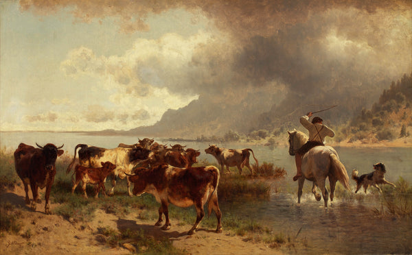 conrad-buhlmayer-1881-herd-of-cattle-at-a-lakeside-art-print-fine-art-reproduction-wall-art-id-anbomh0d0