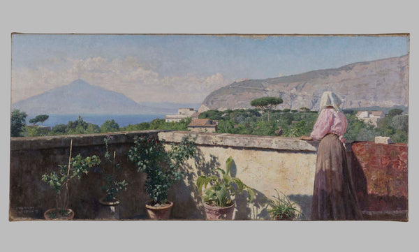henry-brokman-1897-woman-on-the-terrace-of-the-hotel-cocumella-view-mount-vesuvius-art-print-fine-art-reproduction-wall-art