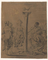 leonaert-bramer-1606-dans-rond-het-gouden-kalf-kunstprint-kunst-reproductie-muurkunst-id-anc9spnr9