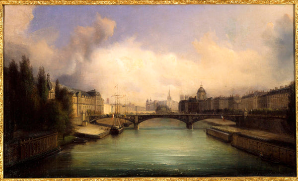 francois-edme-ricois-1855-the-seine-and-the-ile-de-la-cite-royal-bridge-views-art-print-fine-art-reproduction-wall-art