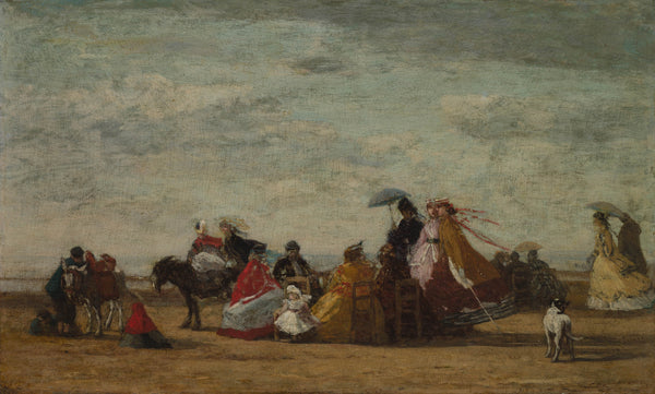 eugene-boudin-1867-beach-scene-art-print-fine-art-reproduction-wall-art-id-and6irtey