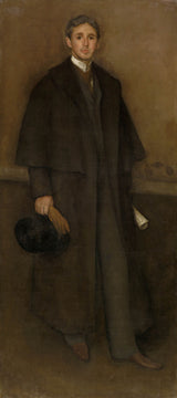 james-McNeil-Whistler-1894-anordning-i-kjøtt-farge-og-brun-portrett-of-Arthur-Jerome-eddy-art-print-kunst--gjengivelse-vegg-art-id-andrxo8ie