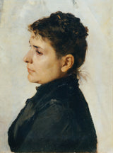 hans-tichy-1895-người phụ nữ trong hồ sơ-nghệ thuật-in-mỹ thuật-tái tạo-tường-nghệ thuật-id-aneb4goe4
