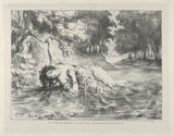 Eugene Delacroix - 1843-the-death-of-Ophelia-art-print-fine-art-reprodukčnej-wall-art-id-aney1s8x1
