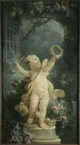 Jean-Honore-Fragonard-1765-승리-사랑-예술-인쇄-미술-복제-벽 예술