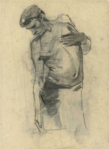george-hendrik-breitner-1867-mudeli-uuringu-pool-mees-nägemine-allapoole-kunsti-print-kujutava kunsti-reproduktsiooni-seina-kunsti-id-anguo9ef4 kohta