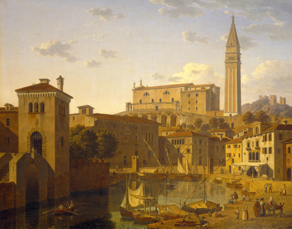 leo-von-klenze-1831-the-harbour-at-pirano-istria-art-print-fine-art-reproduction-wall-art-id-angyf74cu