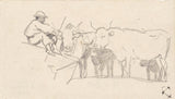 johan-daniel-koelman-1841-berger-assis-sur-un-rocher-près de-quelques-bœufs-art-print-fine-art-reproduction-wall-art-id-anh3c7ql6