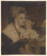 チャールズ・ハワード・ホッジス-1785-レディ・ダッシュウッドと彼女の息子-アート・プリント-ファイン・アート-複製-ウォール・アート-id-anie49kuf
