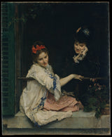 雷蒙多-德-马德拉索-y-加雷塔-1875-女孩在窗口艺术印刷品美术复制品墙艺术 ID-anjcxcw2k