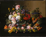 severin-roesen-1850-zátišie-kvety-a-ovocie-umelecká tlač-výtvarná-umelecká reprodukcia-nástenné-umenie-id-anjutmvsc