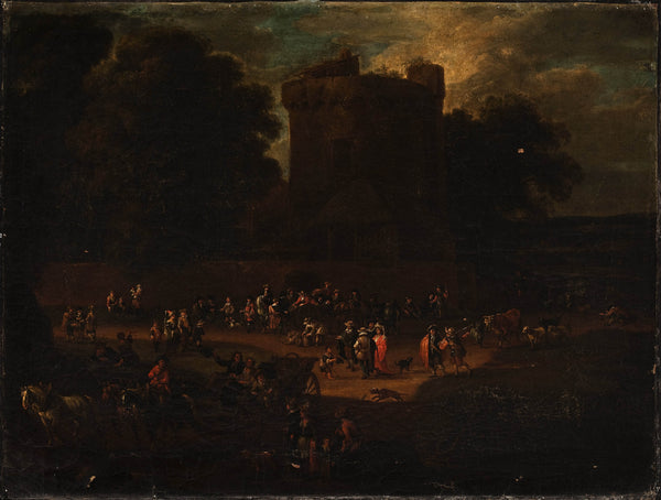 unknown-17th-century-crowd-scene-art-print-fine-art-reproduction-wall-art-id-ankybm0b4