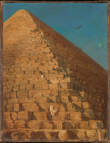Ейдриън-dauzats-1830-на-пра-пирамида в Гиза-арт-печат-фино арт-репродукция стена-арт-ID-anlinb8r9