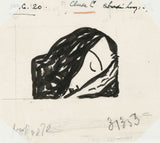leo-gestel-1936-閉著眼睛的女人頭像素描藝術印刷美術複製品牆藝術 id-anlp62gem