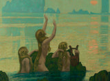 jean-francis-auburtin-1912-laulud veekunstitrükis-kaunite kunstide reproduktsioon-seinakunstis