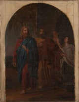 pierre-louis-delaval-1826-sketš pühakule-philippe-du-roule-st-philip-le, jättes oma perekonna järgima jeesust-kristuse-kunsti-print-kaunist kunsti-reproduktsiooni seinakunst